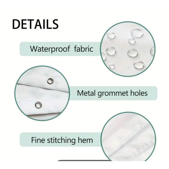 Cowboy Boots shower curtain & Bath Mat Set with Hooks - 4 Piece Collection weste - Picture 5 of 5